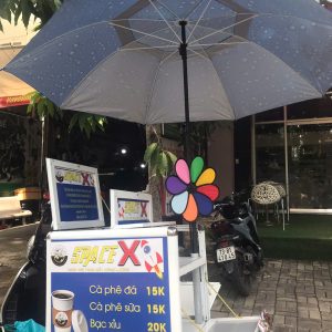 Kinh doanh Take Away- Mô hình Xe Cà Phê Di Động Gấp Gọn (Gắn trên xe máy)